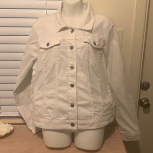 Sonoma life and style white denim jacket